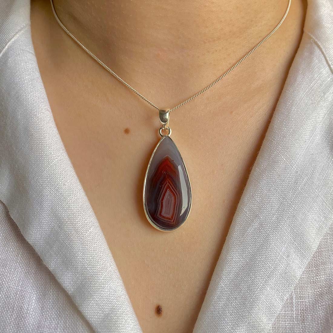 Botswana Agate Pendant-(RBA-P-25.)